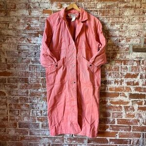Vintage Coral Colored Women’s Denim Duster By Gallery New Old Stock Tags On Smal